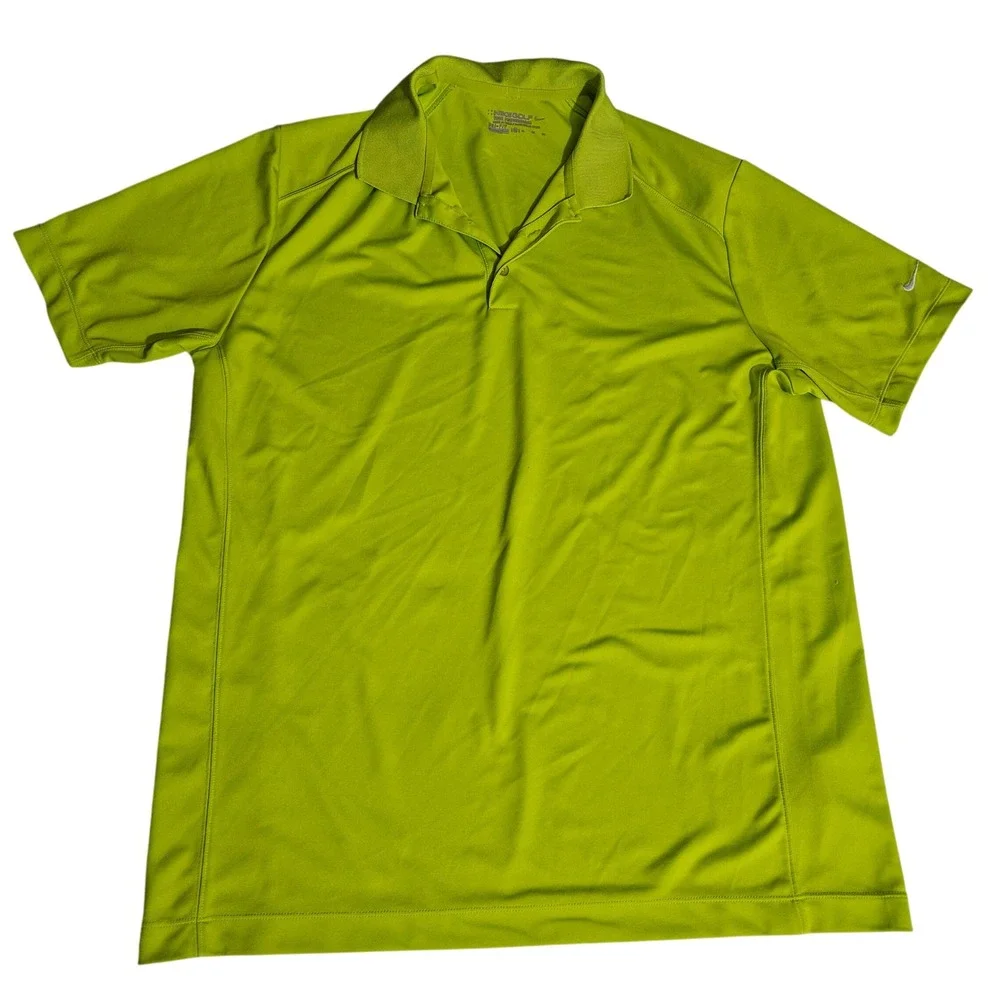 Nike Golf Tour Performance Dri-FIT Polo Shirt Mens XL Lime Green Neon Yellow